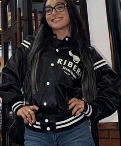 WWE Roxanne Perez Black Varsity Jacket