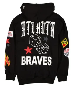 Atlanta Braves Uptown Threads Black Pullover Hoodie