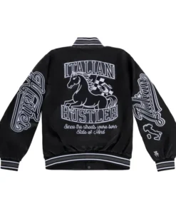Guè Pequeno Italian Hustler Black Bomber Jacket