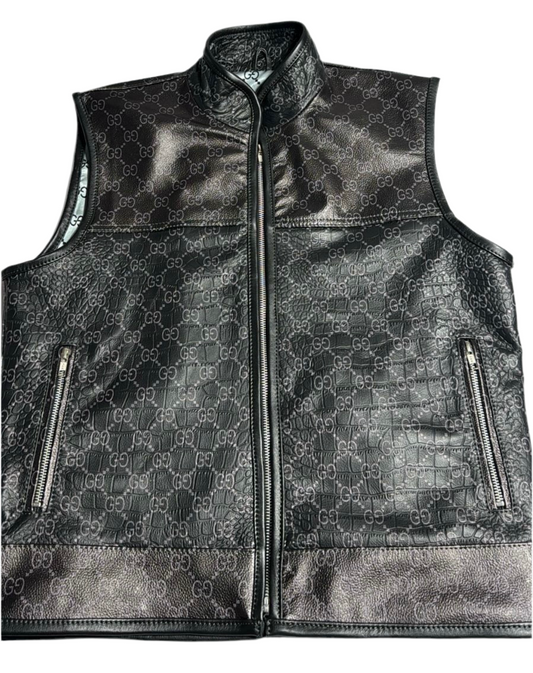 Gator Glint™ Men’s Lowcut Motorcycle Leather Vest Gator Glint™ Men’s Lowcut Motorcycle Leather Vest
