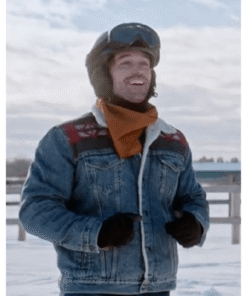 A Wild West Christmas Joey Scarpellino Horse Printed Denim Jacket