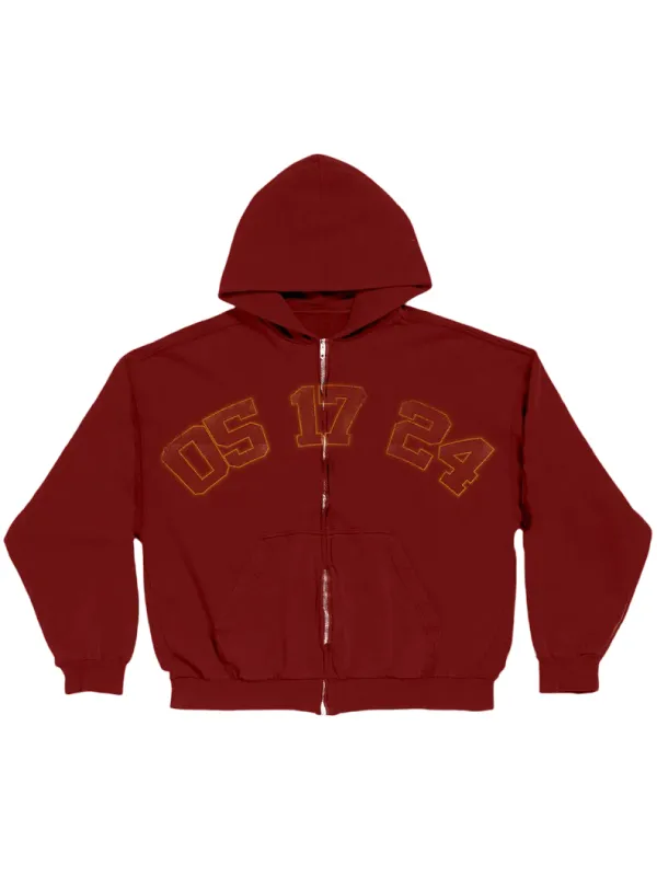 Billie Eilish Encore Maroon Hooded Jacket Billie Eilish Encore Maroon Hooded Jacket