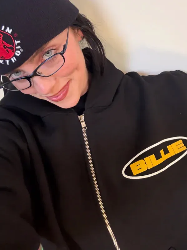 Billie Eilish Hit Me Star Black Hooded Jacket Billie Eilish Hit Me Star Black Hooded Jacket