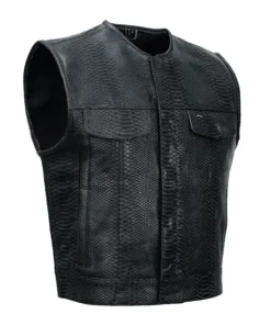 Croc Commander™ Men's Lowcut Motorcycle Leather Vest
