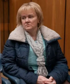 Half Man S01 Maura Blue Shearling Jacket