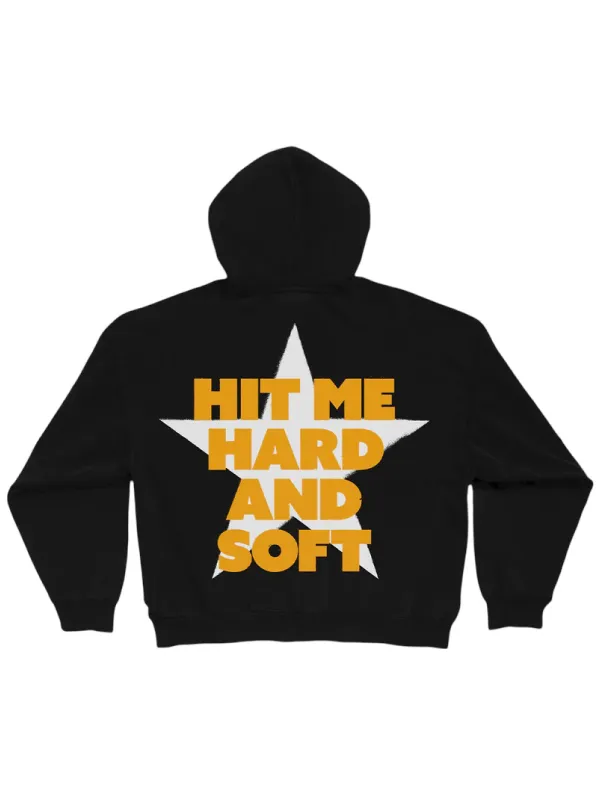 Billie Eilish Hit Me Star Black Hooded Jacket Billie Eilish Hit Me Star Black Hooded Jacket