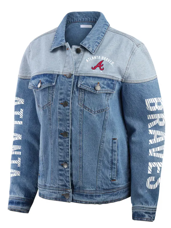 MLB Atlanta Brave Blue Denim Jacket MLB Atlanta Brave Blue Denim Jacket