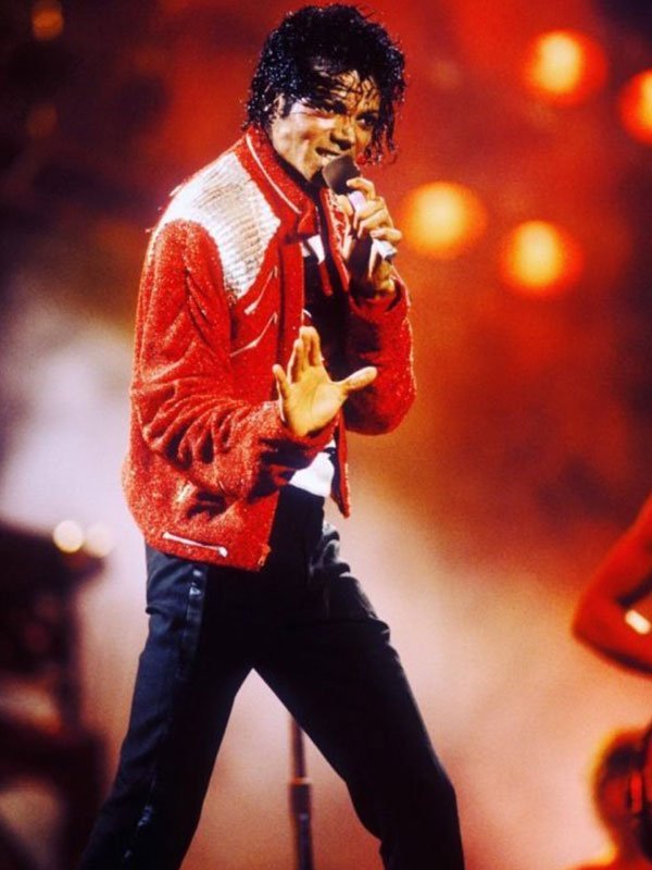Michael Jackson Victory Tour Beat it Red Lame Jacket Michael Jackson Victory Tour Beat it Red Lame Jacket