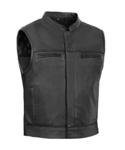 Mile Maker™ Men’s Lowcut Perforated Leather Motorcycle Vest