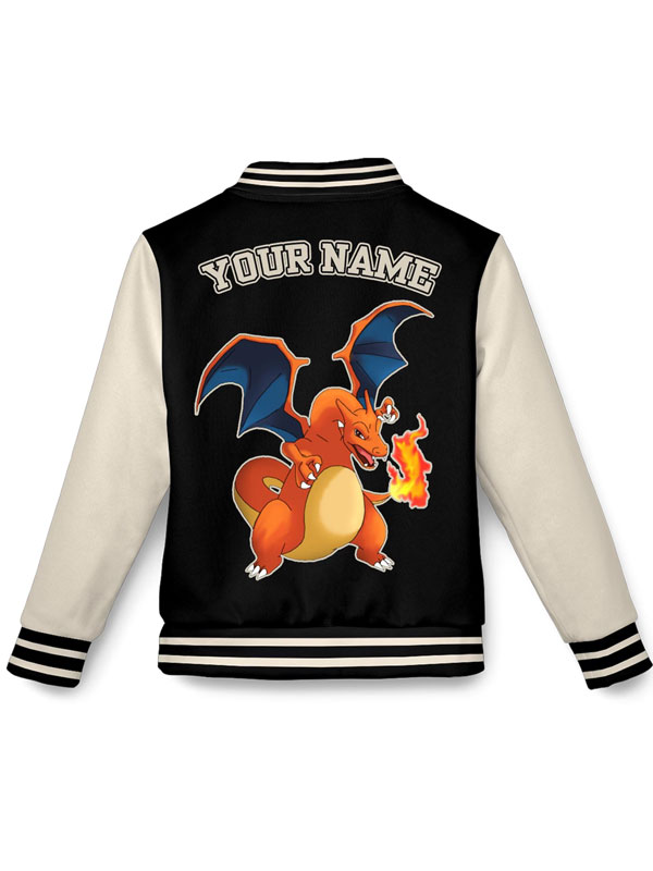 Pokemon 30th Anniversary Black Varsity Jacket Pokemon 30th Anniversary Black Varsity Jacket