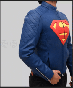 Smallville Superman 2025 Blue Leather Jacket