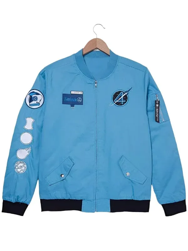 The Fantastic Four First Steps Blue Flight Jacket The Fantastic Four First Steps Blue Flight Jacket
