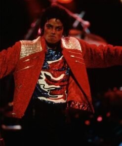 Michael Jackson Victory Tour Beat it Red Lame Jacket
