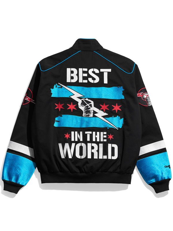 WWE CM Punk Black Flag Racing Jacket WWE CM Punk Black Flag Racing Jacket
