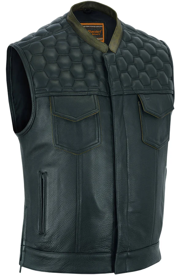 Hellion Men's Motorcycle Leather Vest Hellion Men's Motorcycle Leather Vest