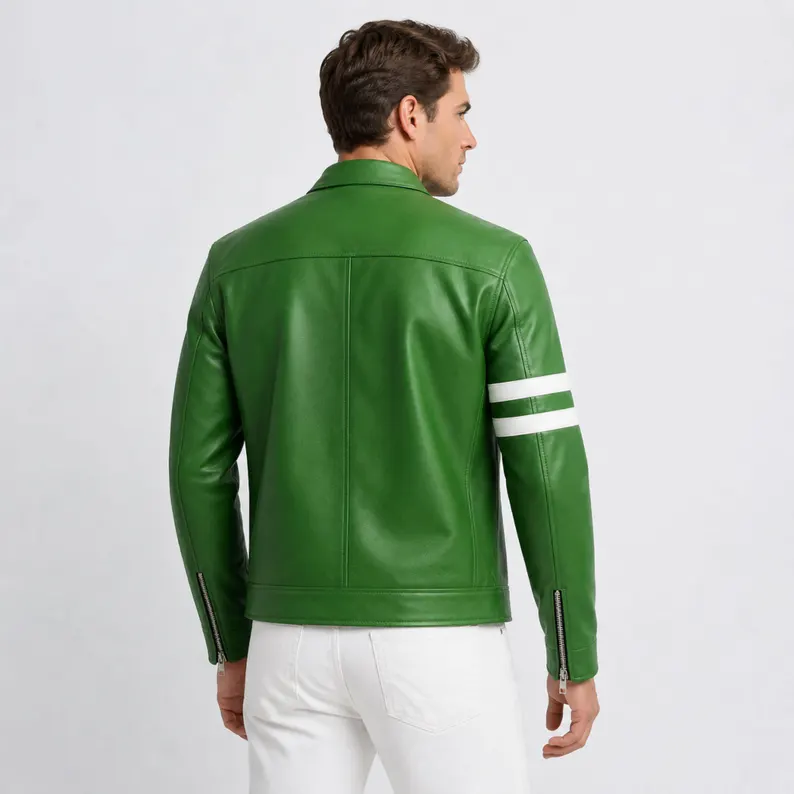 Men's Ben Green 10 Real Leather Jacket Tennyson Anime Outfit Men's Ben Green 10 Real Leather Jacket Tennyson Anime Outfit