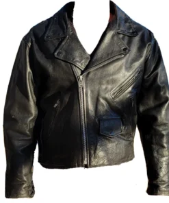 Van Halen 1984 Custom Hand-Painted First Black Leather Biker Jacket