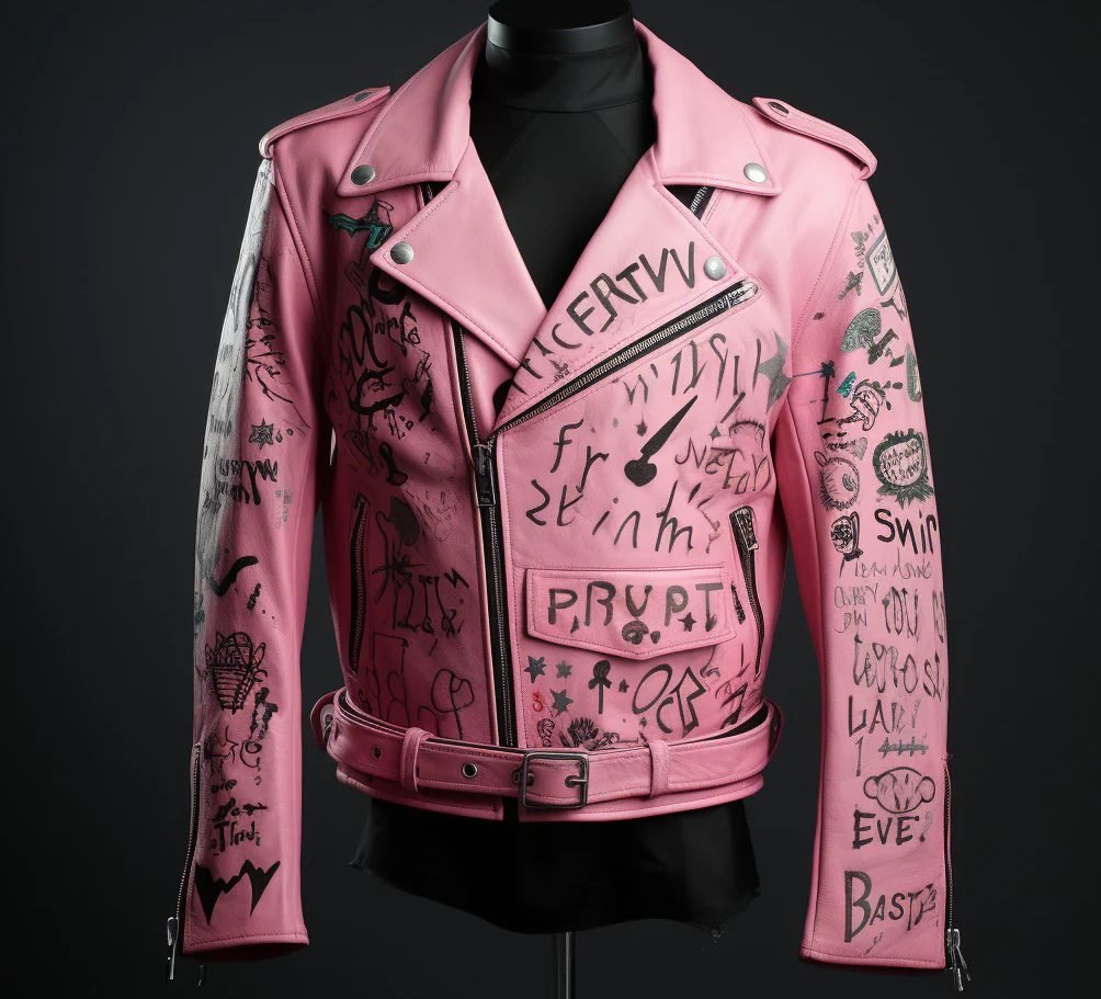 Crybaby Lil Peep leather jacket Pink Crybaby Lil Peep leather jacket Pink
