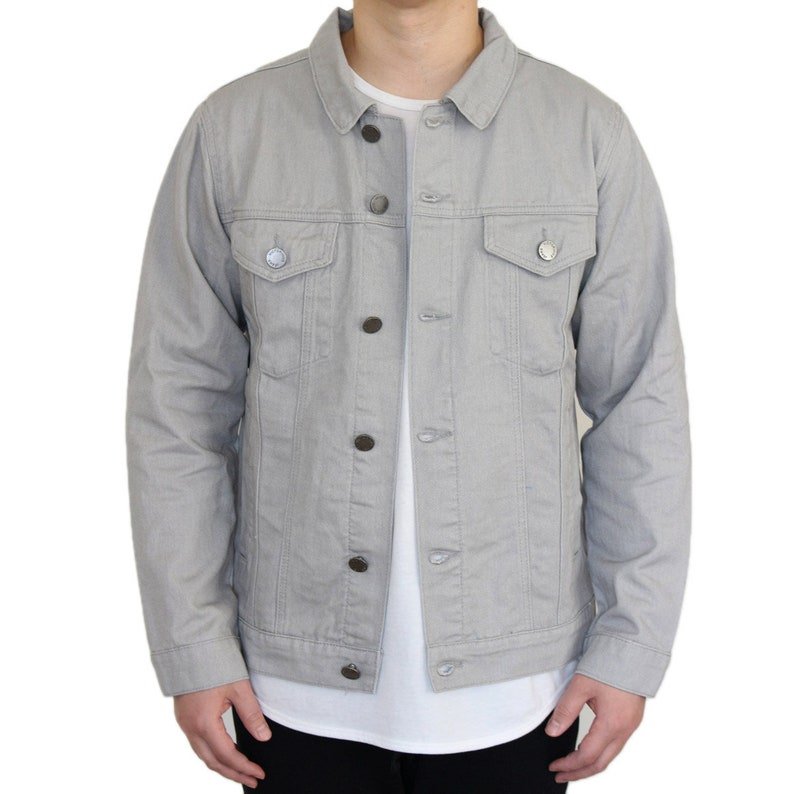 Men's Casual Grey Denim Jacket Men's Casual Grey Denim Jacket