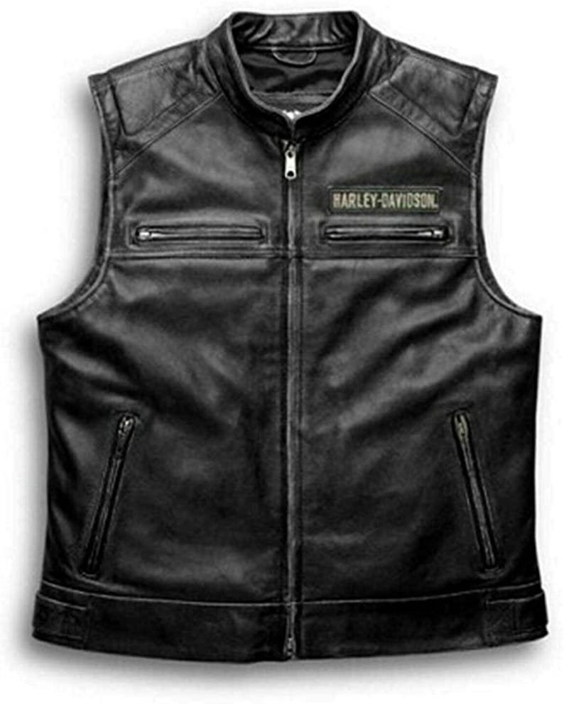 New Customized Harlay Davidson Leather Biker Vest Motorcycle waistcoat New Customized Harlay Davidson Leather Biker Vest Motorcycle waistcoat