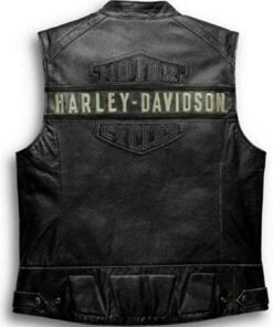 New Customized Harlay Davidson Leather Biker Vest Motorcycle waistcoat