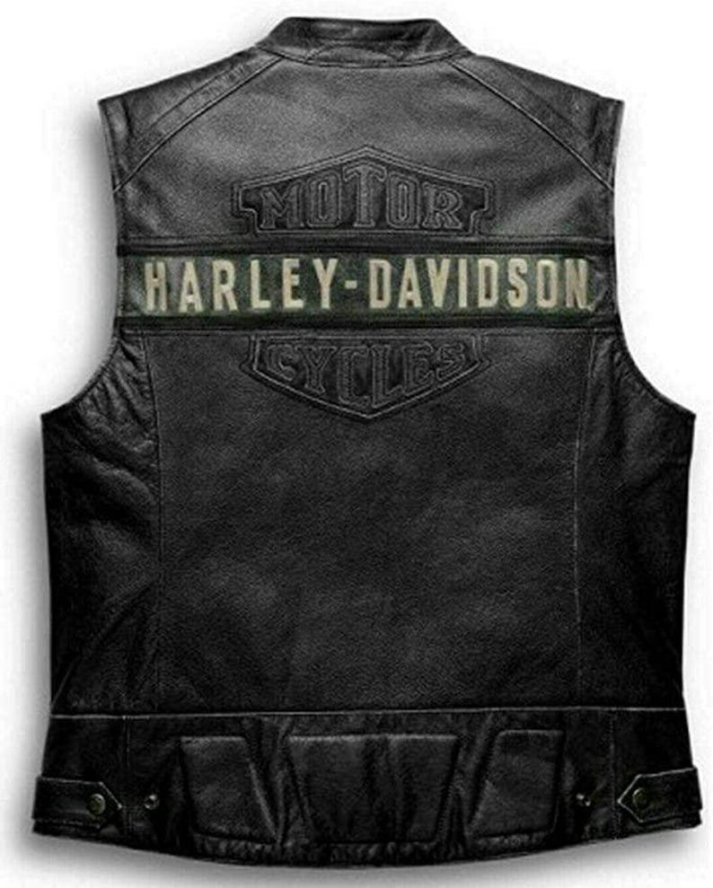 New Customized Harlay Davidson Leather Biker Vest Motorcycle waistcoat New Customized Harlay Davidson Leather Biker Vest Motorcycle waistcoat