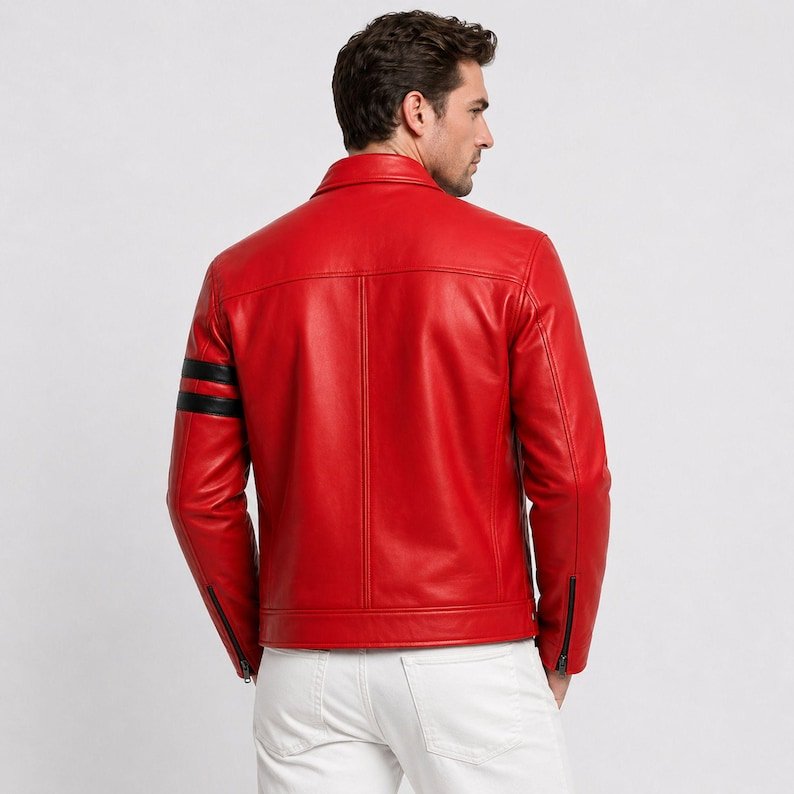 Men’s Ben red 10 Real Leather Jacket Tennyson Anime Outfit Men’s Ben red 10 Real Leather Jacket Tennyson Anime Outfit