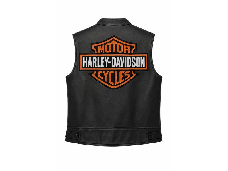 Harley-Davidson Men's Cowhide Leather Motorcycle Biker Vest Harley-Davidson Men's Cowhide Leather Motorcycle Biker Vest