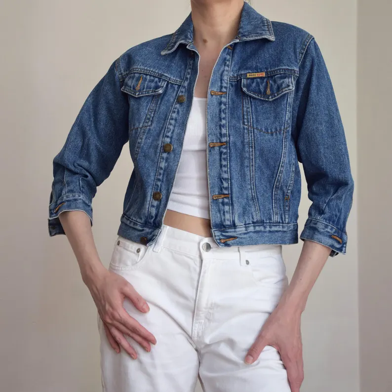 Vintage 1990s kid's medium blue denim jacket Vintage 1990s kid's medium blue denim jacket