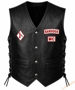 Bandidos MC Canada Cowhide Leather Club biker vest