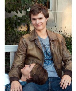 Ansel Elgort The Fault in Our Stars leather jacket