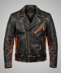 Distressed Halloween Leather Jacket