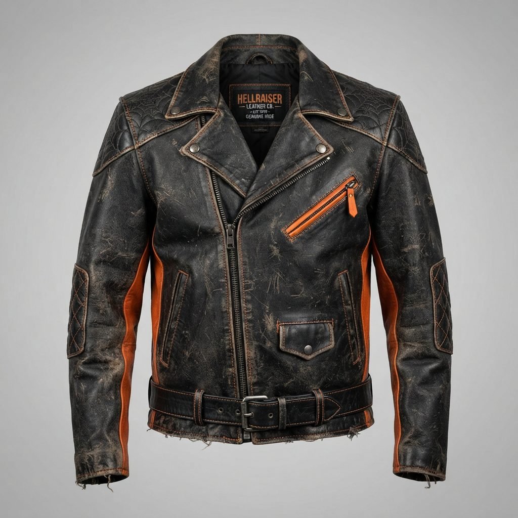 Distressed Halloween Leather Jackets Distressed Halloween Leather Jacket