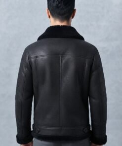 Men's Black Vegan Leather Biker Jacket