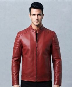 Red Leather Jacket Men - Best Quality