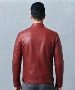 Red Leather Jacket Men - Best Quality