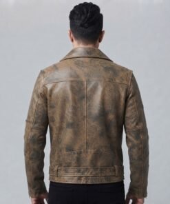 Men’s Brown Distressed Jacket Leather