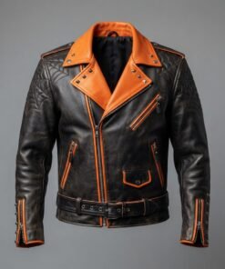 Halloween Biker Leather Jacket
