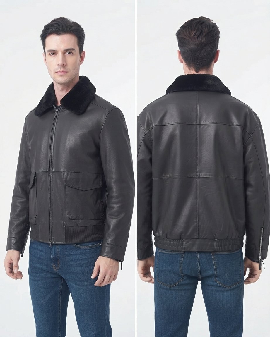 Mens Leather Jackets with Real Fur Mens Leather Jacket with Real Fur