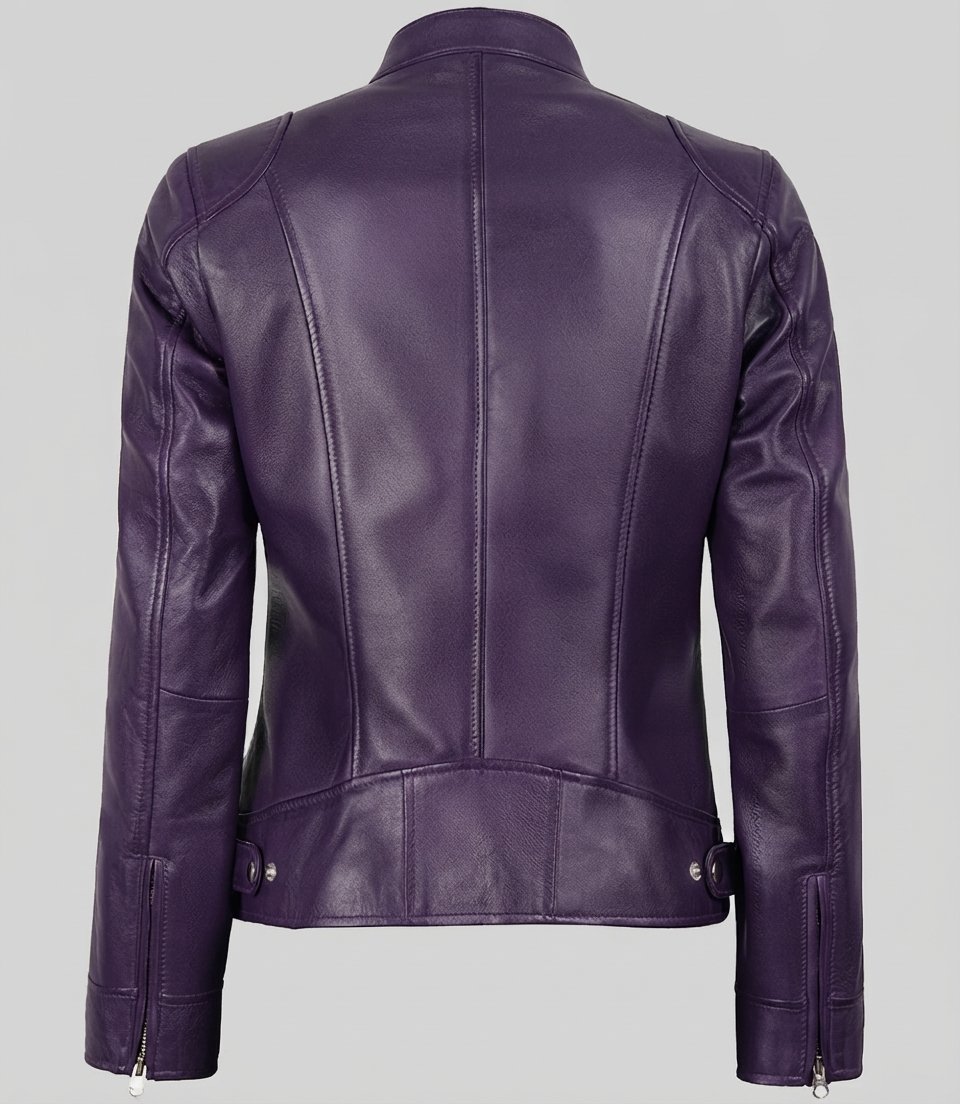 Purple Leather Moto Jacket Purple Leather Moto Jackets