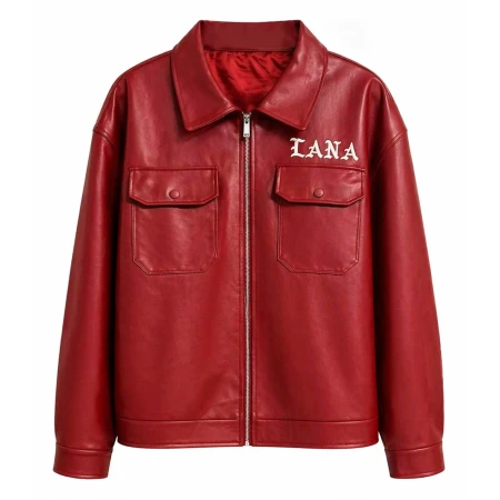 SZA Super Bowl 2025 Halftime Show Red SZA Super Bowl 2025 Halftime Show Red Leather Two-Piece Outfit