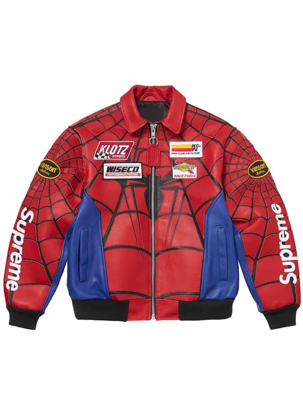 Supreme x Vanson Spider-Man Inspired Leather Jacket Supreme x Vanson Spider-Man Inspired Leather Jacket